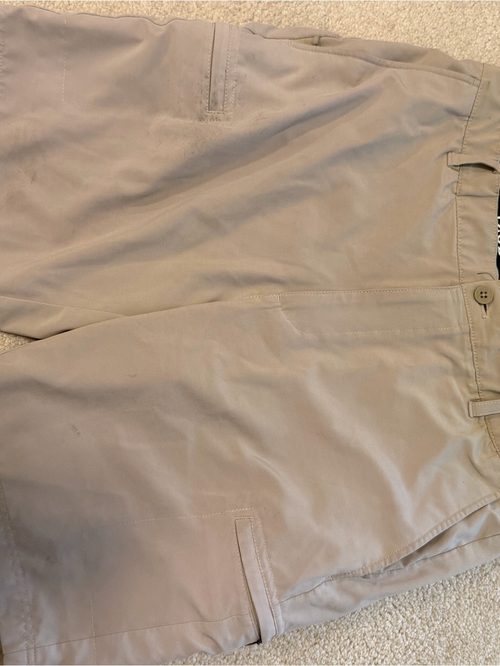 Izod Men’s Flat Front Shorts in Khaki